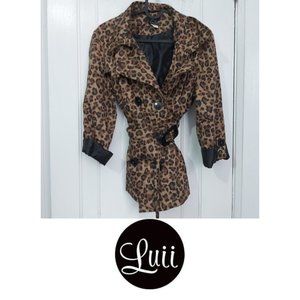 Luii Leopard Print Trench